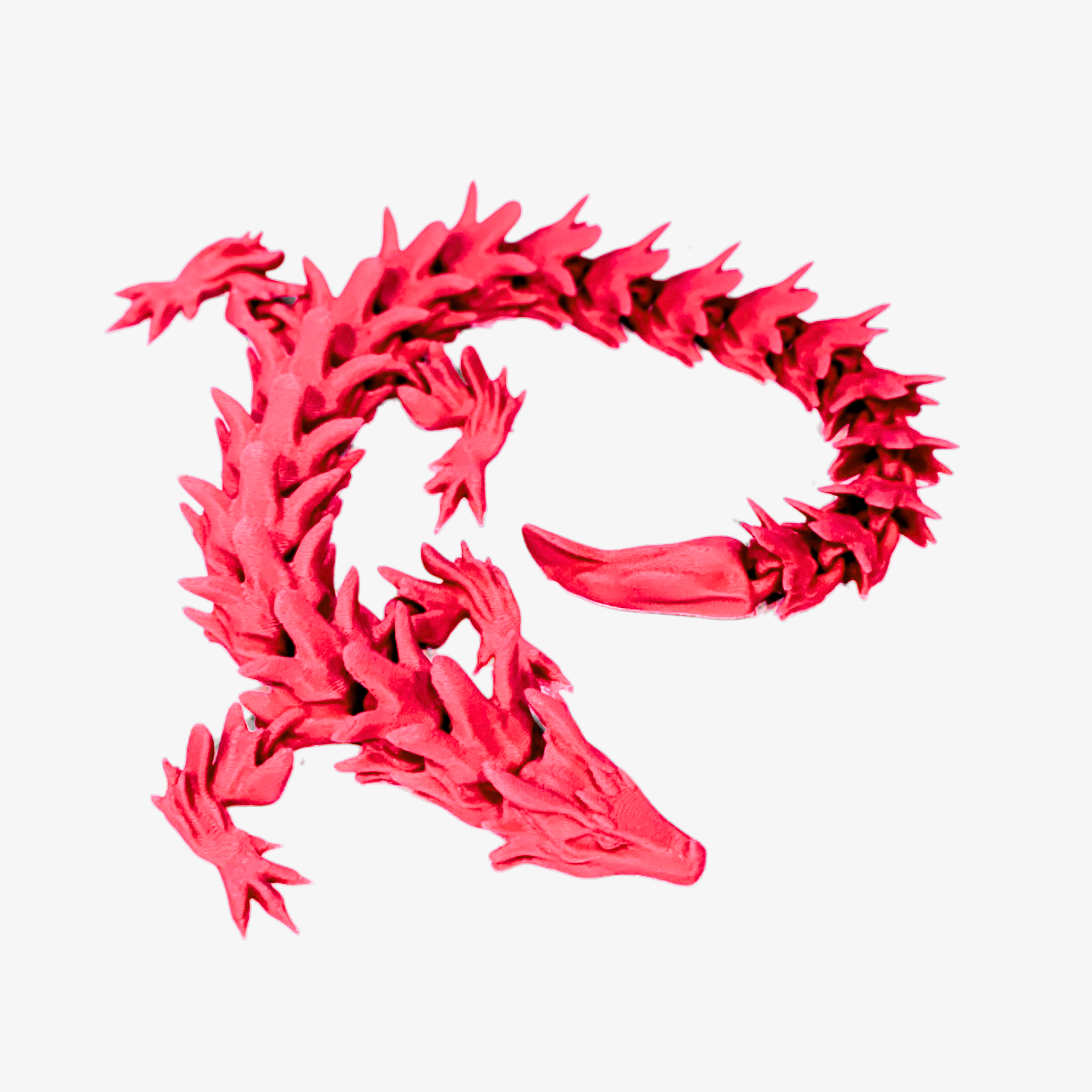 Cherry Red Articulated Dragon – A Fiery Little Fidget Friend
