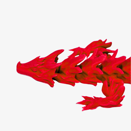 Cherry Red Articulated Dragon – A Fiery Little Fidget Friend