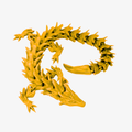 Lemon Yellow Articulated Dragon – Bright, Bold, and Ready to Play