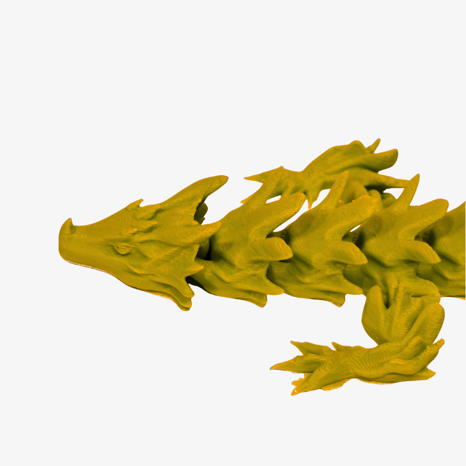 Lemon Yellow Articulated Dragon – Bright, Bold, and Ready to Play