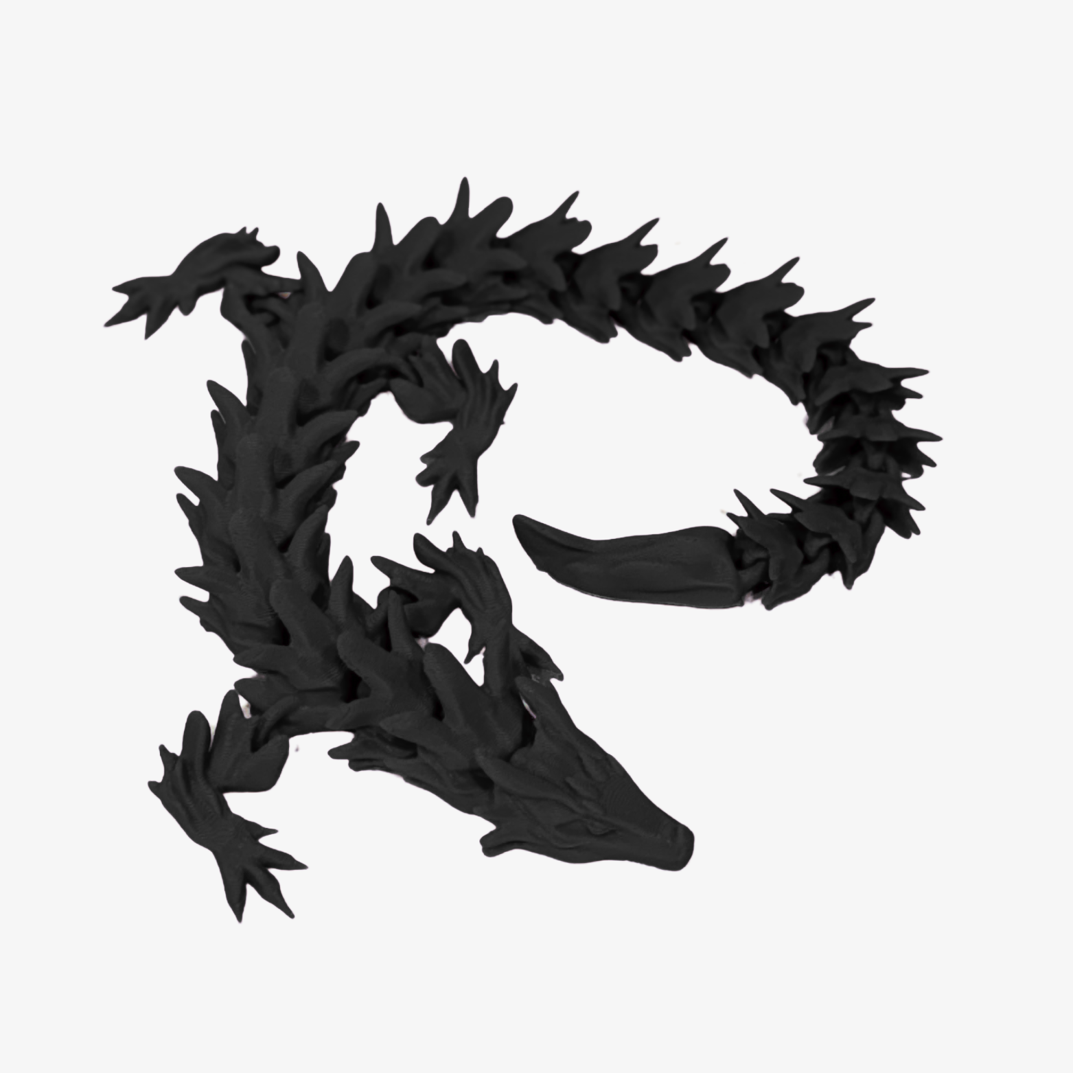 Midnight Black Articulated Dragon – Sleek, Stealthy, and Seriously Cool