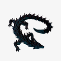 Galaxy Black Glitter Articulated Dragon – Sparkly, Mysterious, and Totally Magical