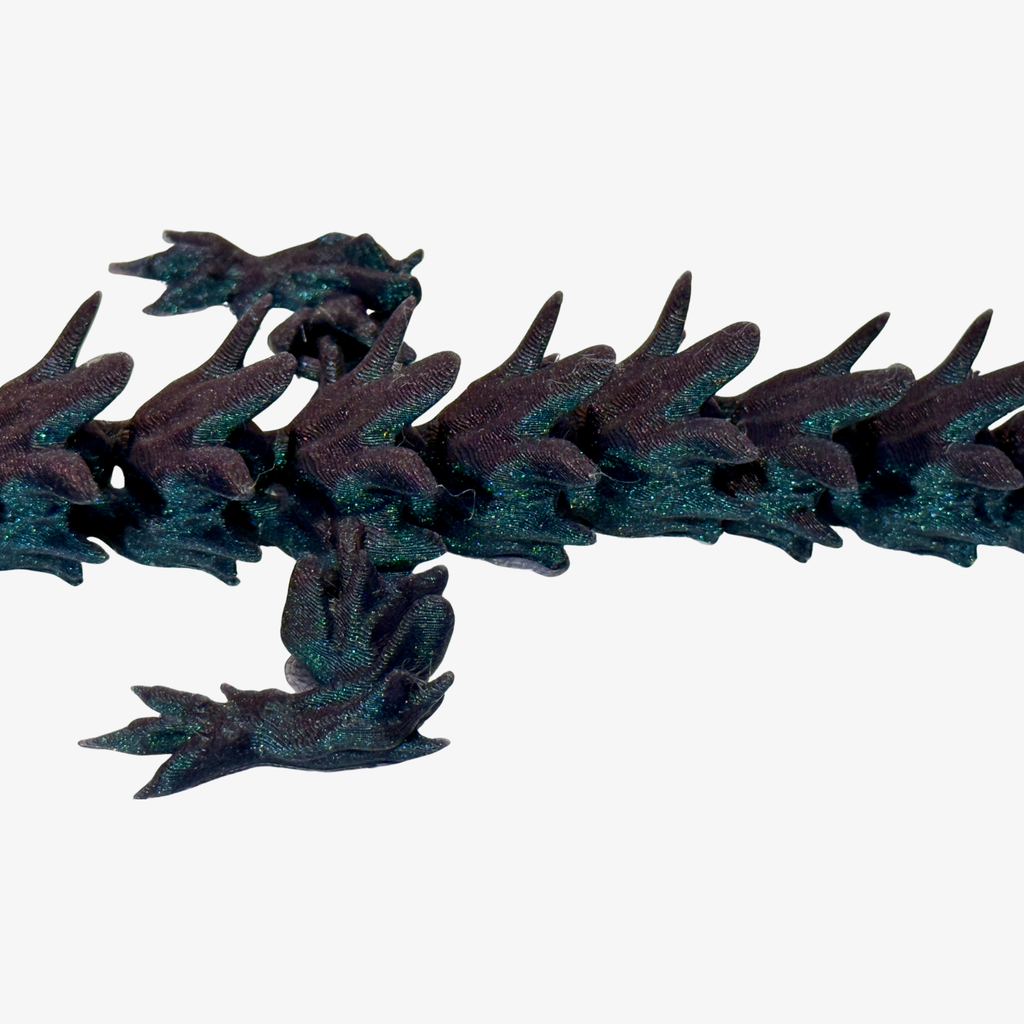 Galaxy Black Glitter Articulated Dragon – Sparkly, Mysterious, and Totally Magical