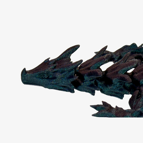 Galaxy Black Glitter Articulated Dragon – Sparkly, Mysterious, and Totally Magical